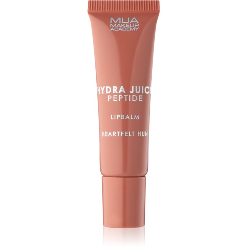 MUA Makeup Academy Hydra-Juice Peptide vlažilni balzam za ustnice za sijaj dišave Heartfelt Hun (Honey) 10 ml