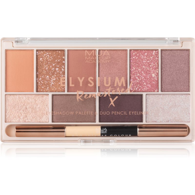 MUA Makeup Academy Elysium Remastered paleta senčil za oči 10 barv duo 17 g