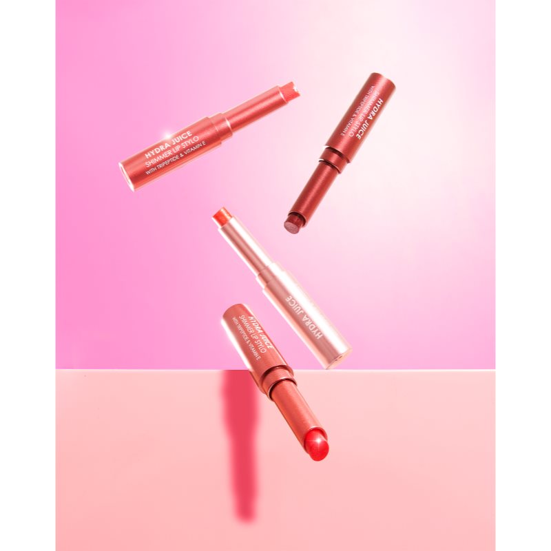 MUA Makeup Academy Hydra Juice Peptide Shimmer Lip Stylo trblietavý rúž s vyživujúcim účinkom odtieň Raspberry Jam 1.5 g