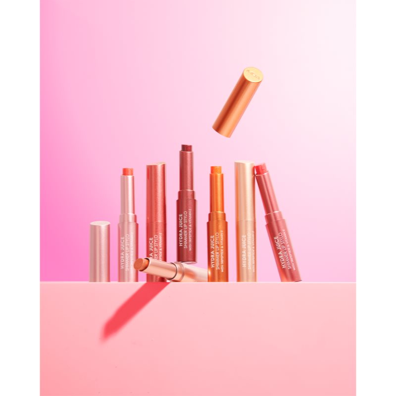 MUA Makeup Academy Hydra Juice Peptide Shimmer Lip Stylo trblietavý rúž s vyživujúcim účinkom odtieň Raspberry Jam 1.5 g