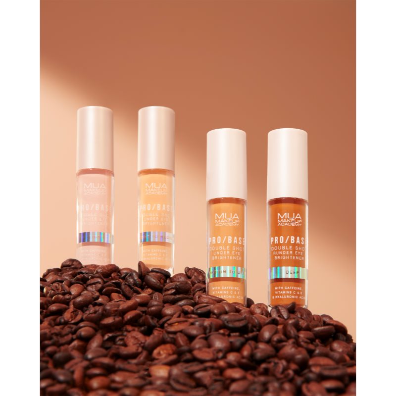 MUA Makeup Academy PRO/BASE Double Shot očný rozjasňovač s kofeínom odtieň Medium to Deep 5 ml