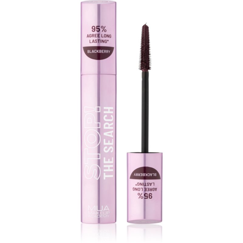 MUA Makeup Academy Stop The Search dlhotrvajúca riasenka odtieň Blackberry 12 ml