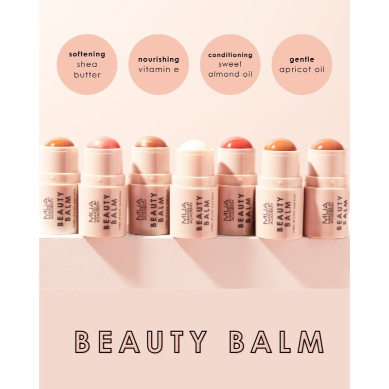 MUA Makeup Academy Beauty Balm krémová lícenka v tyčinke odtieň Marshmallow 4 g