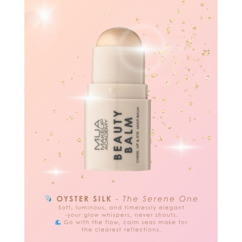 MUA Makeup Academy Beauty Balm krémový rozjasňovač v tyčinke odtieň Oyster Silk 4 g