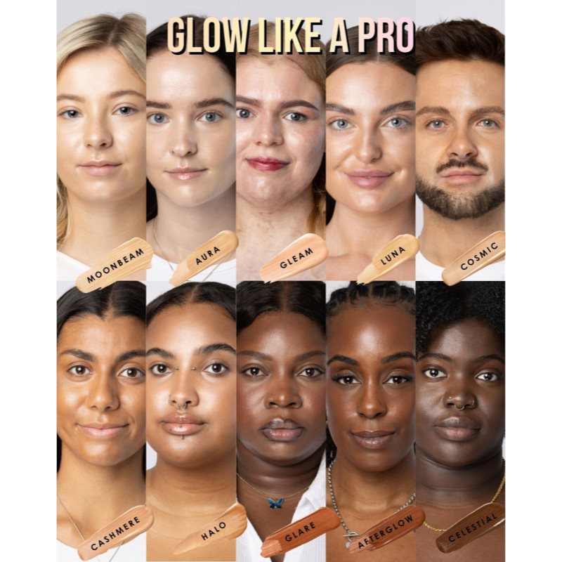 MUA Makeup Academy PRO/BASE Lumi Base rozjasňujúca podkladová báza pod make-up odtieň Luna (Cool) 33 ml