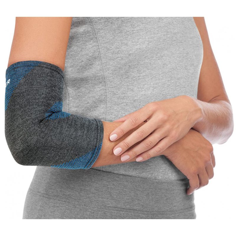 Mueller 4-Way Stretch Premium Knit Elbow Support Bandage Conçu Pour Le Coude Taille S/M 1 Pcs