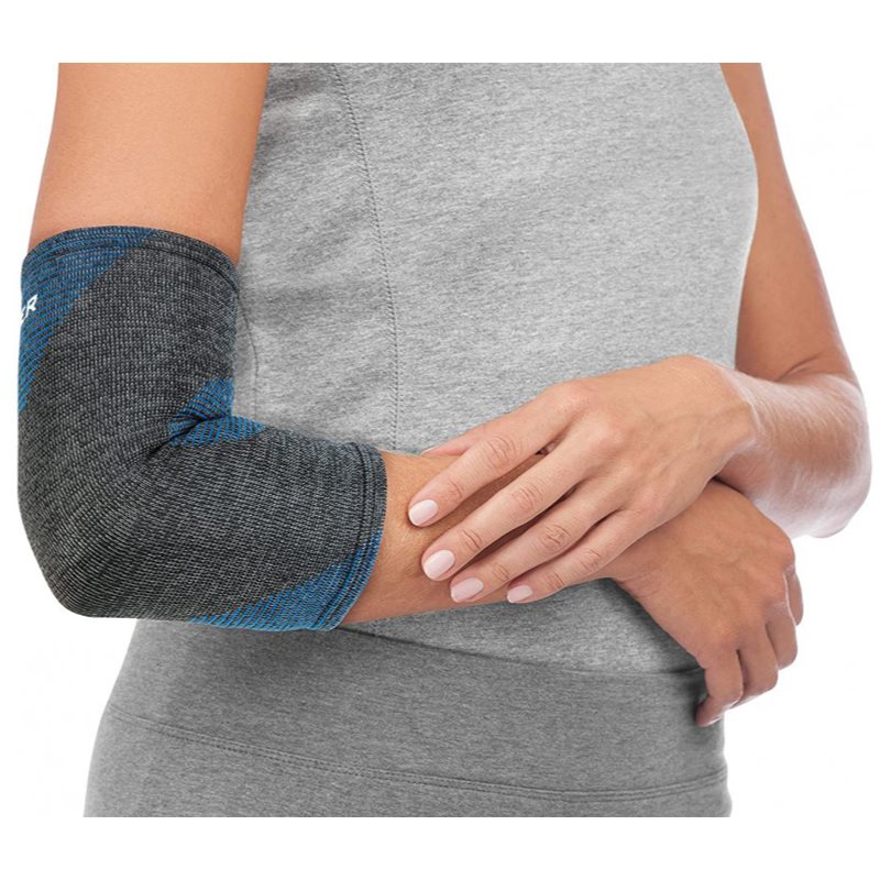 Mueller 4-Way Stretch Premium Knit Elbow Support Bandage Conçu Pour Le Coude Taille M/L 1 Pcs