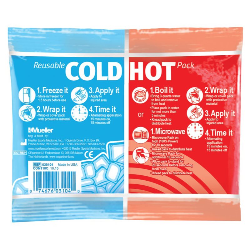 Mueller Reusable Cold/Hot Pack Poche Chaud/froid 12x15 Cm