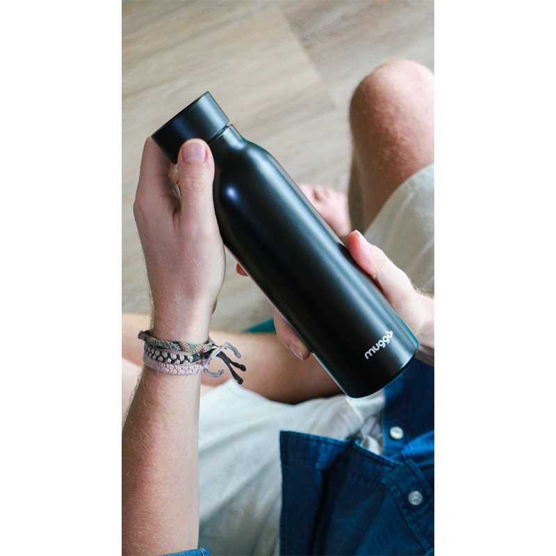 Muggo Smart Bottle Smart Insulated Water Bottle Colour Black 600 Ml