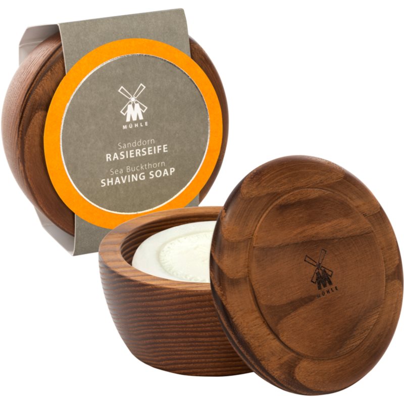 Mühle Shaving Soap Wooden Bowl Rasierseife für Herren Sea Buckthorn 65 g
