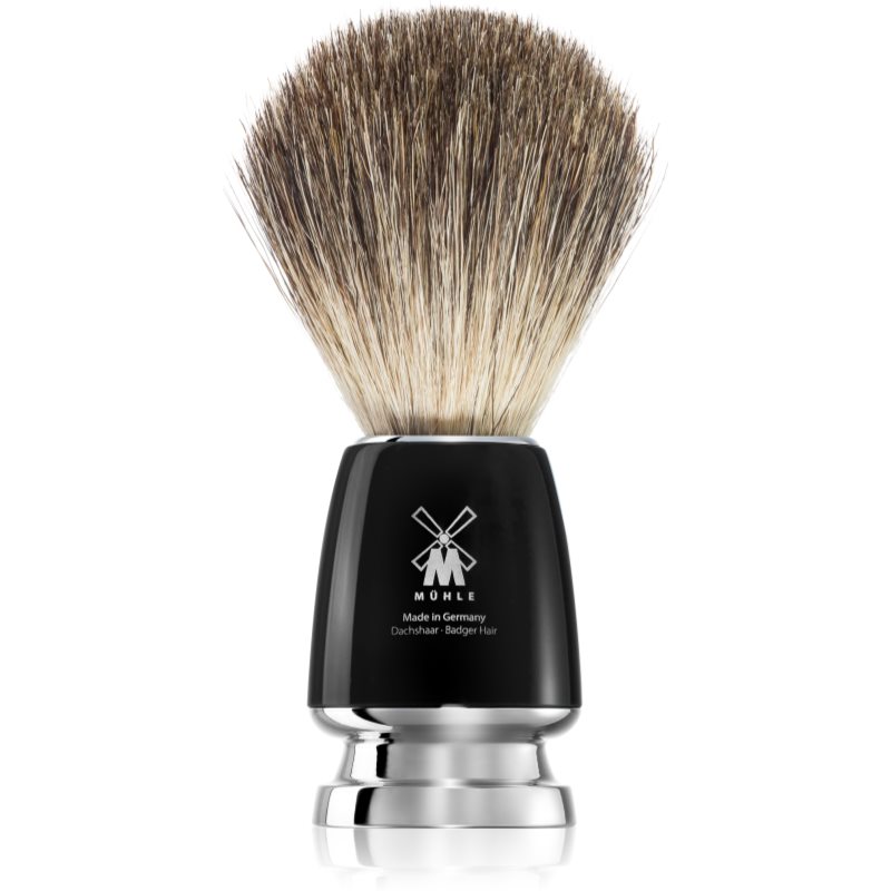 Mühle RYTMO Pure Badger borotválkozó ecset borz szőrből Black Resin 1 db