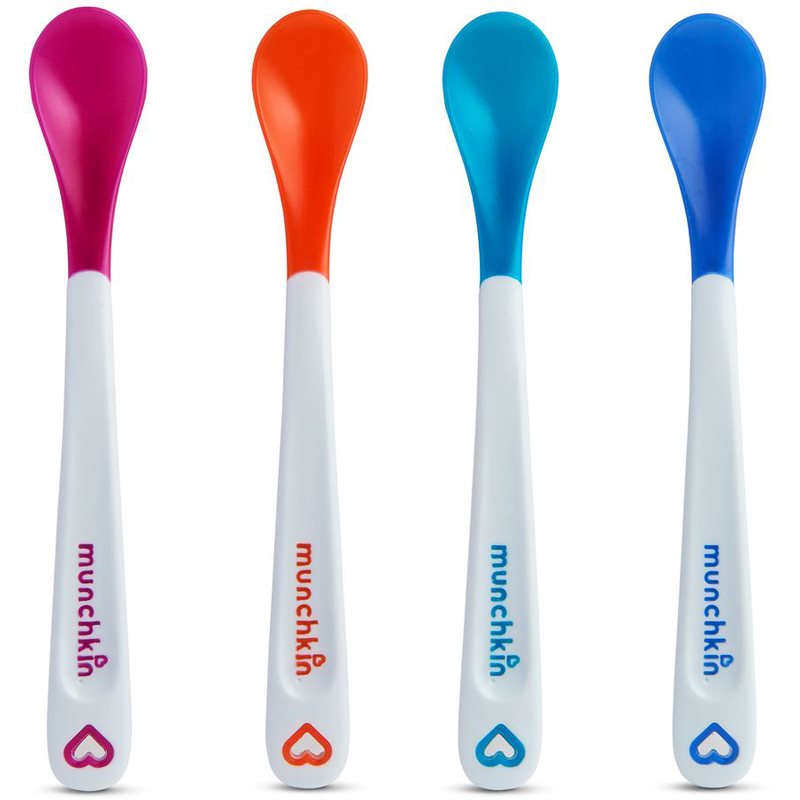 Munchkin White Hot Spoon With A Heat Sensor 3 M+ 4 Pc