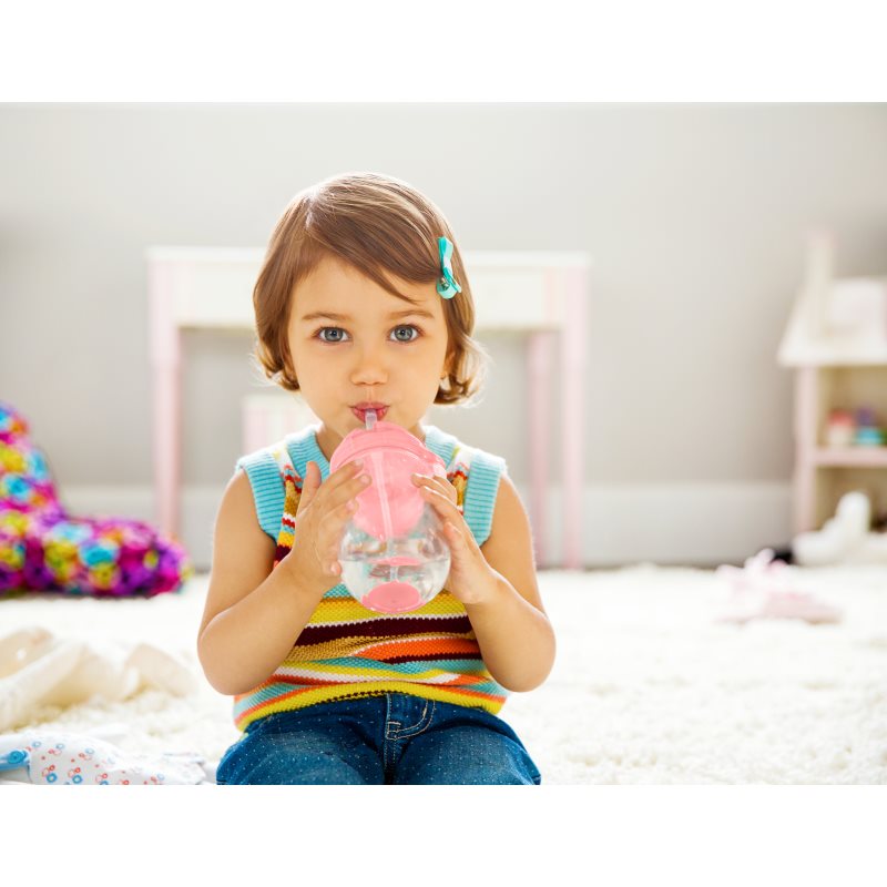 Munchkin Click Lock™ Tip & Sip hrnek s brčkem se závažím Pink 6 m+ 207 ml (obrázek 5)
