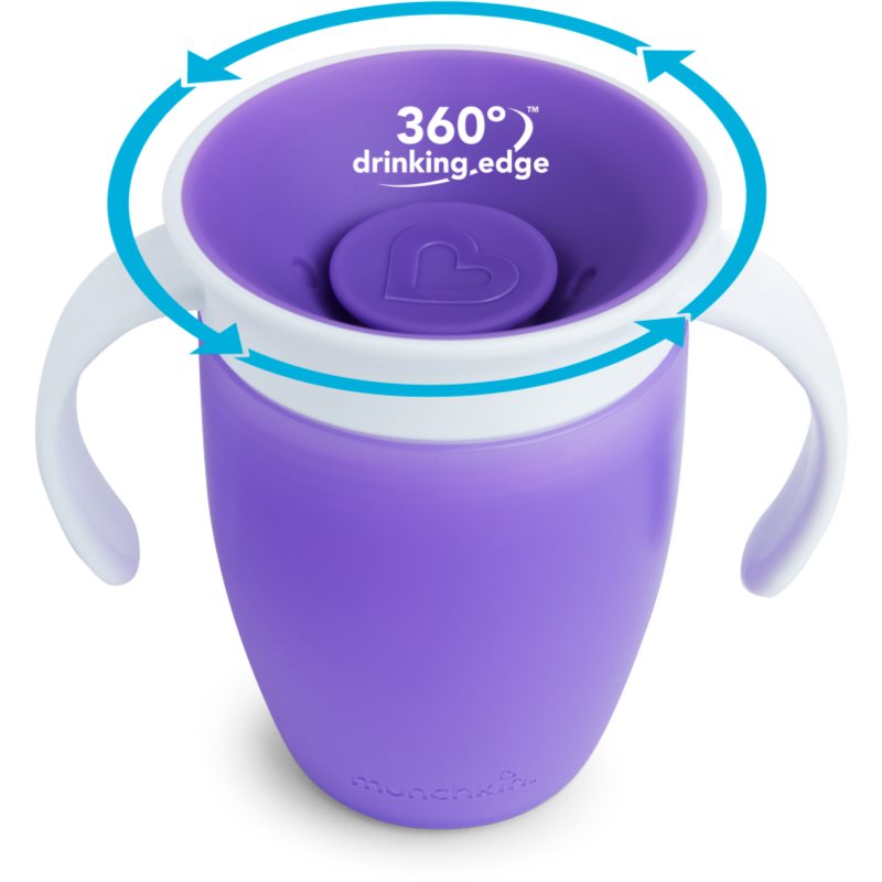 Munchkin Miracle 360° Training Cup With Handles Purple 6 M+ 207 Ml