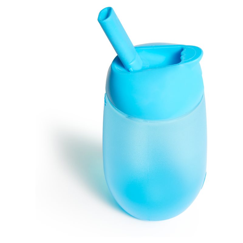 Munchkin Simple Clean дитяча пляшечка з трубочкою Blue 12 M+ 296 мл