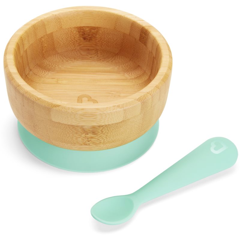 E-shop Munchkin Bambou Suction Bowl & Spoon jídelní set pro děti 6 m+ 1 ks