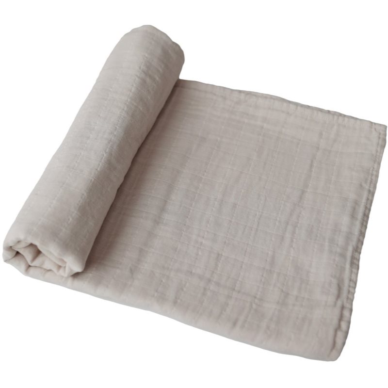 Mushie Muslin Swaddle Blanket Organic Cotton конверт Fog 120x120cm 1 кс