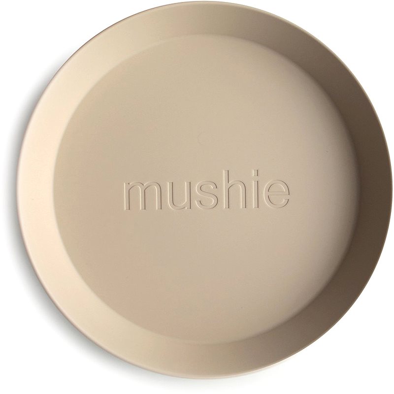 Mushie Round Dinnerware Plates тарілка Vanilla 2 кс