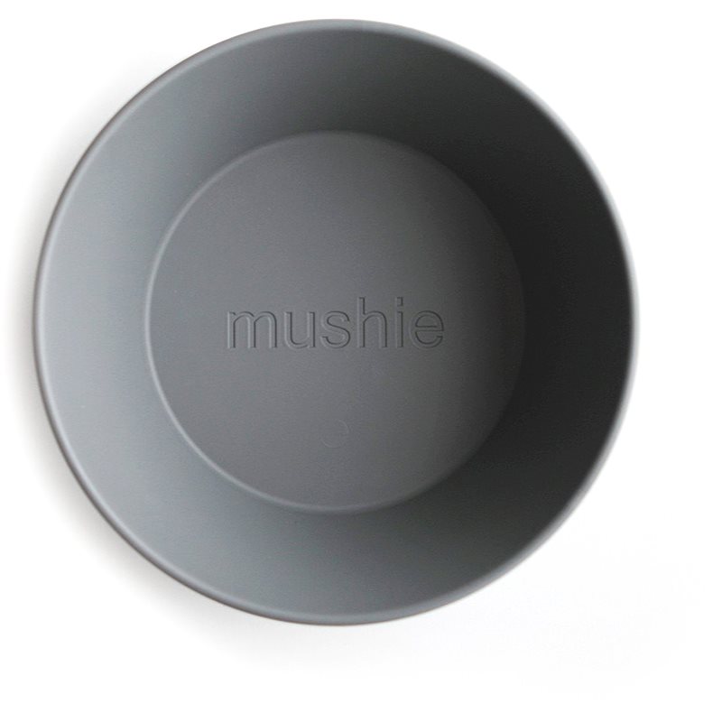 Mushie Round Dinnerware Bowl indas Smoke 2 vnt.