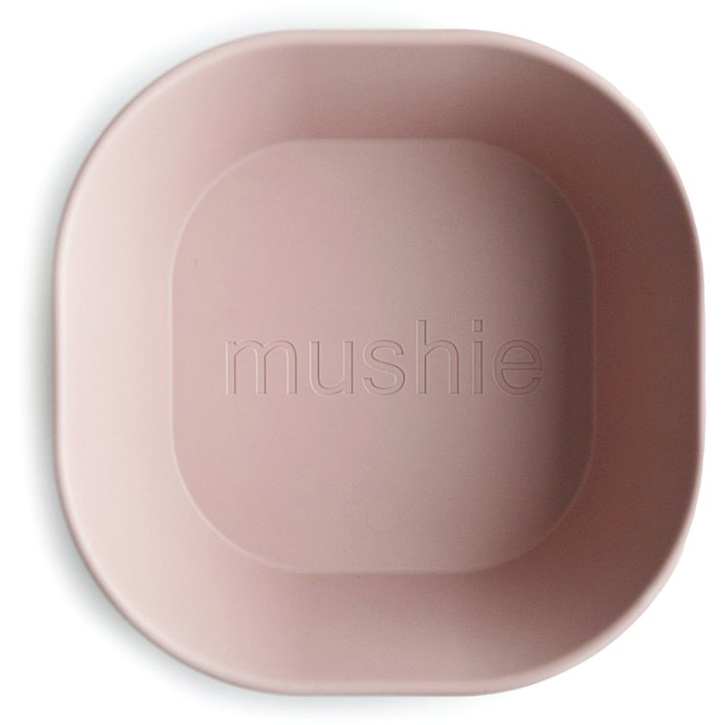 Mushie Square Dinnerware Bowl indas Blush 2 vnt.