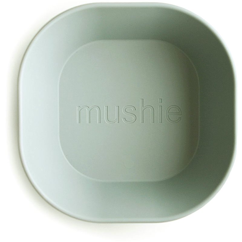 Mushie Square Dinnerware Bowl indas Sage 2 vnt.