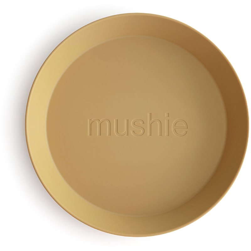 Mushie Round Dinnerware Plates lėkštė Mustard 2 vnt.