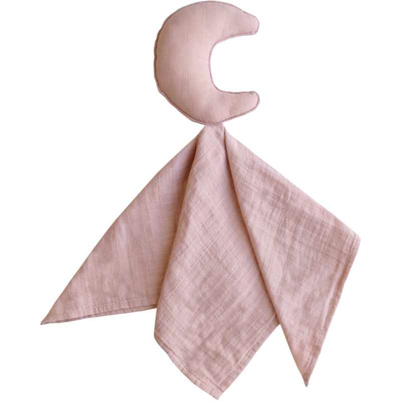 E-shop Mushie Lovey Crib Toy Moon usínáček Blush 1 ks