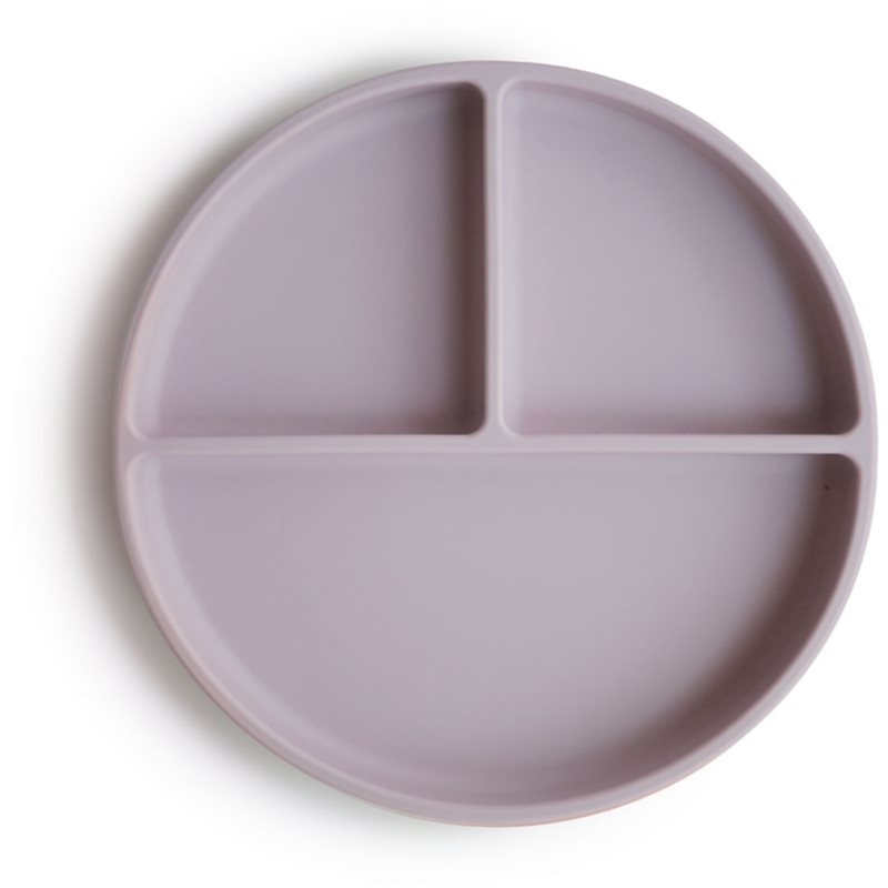 Mushie Silicone Suction Plate divided plate with suction cup Soft Lilac 1 pc
