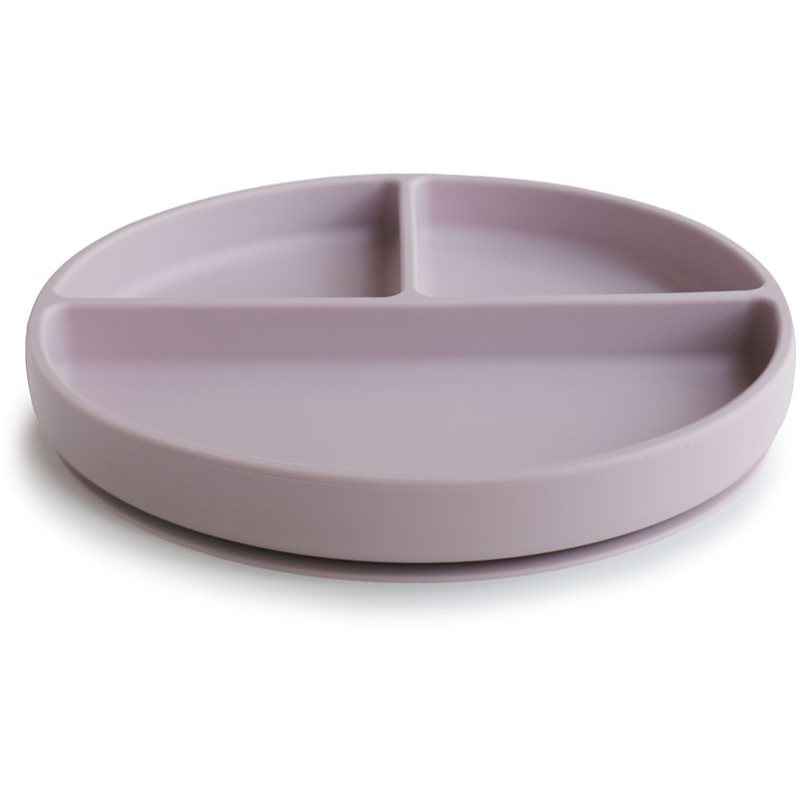 Mushie Silicone Suction Plate Divided Plate With Suction Cup Soft Lilac 1 Pc