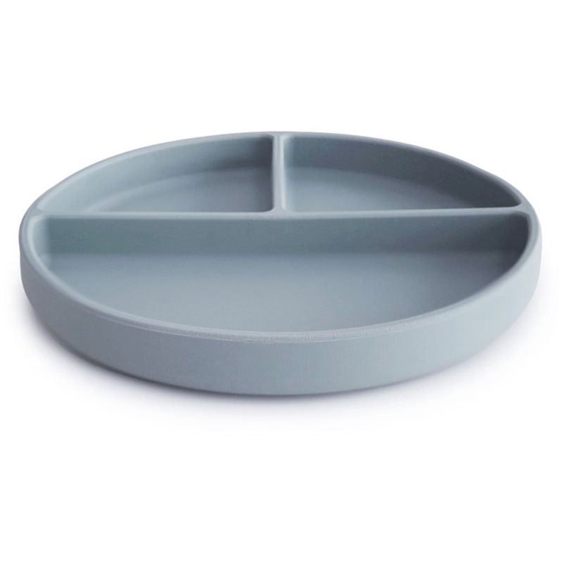 Mushie Silicone Suction Plate секційна тарілка з присоскою Powder Blue 1 кс