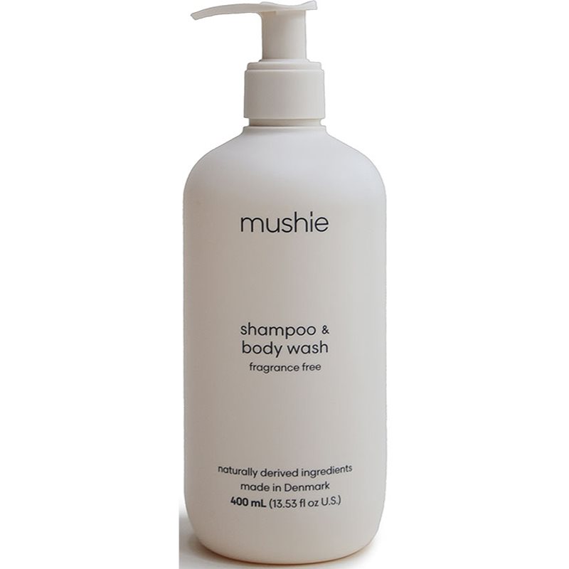 Mushie Organic Baby dušo želė ir šampūnas „du viename“ vaikams 400 ml
