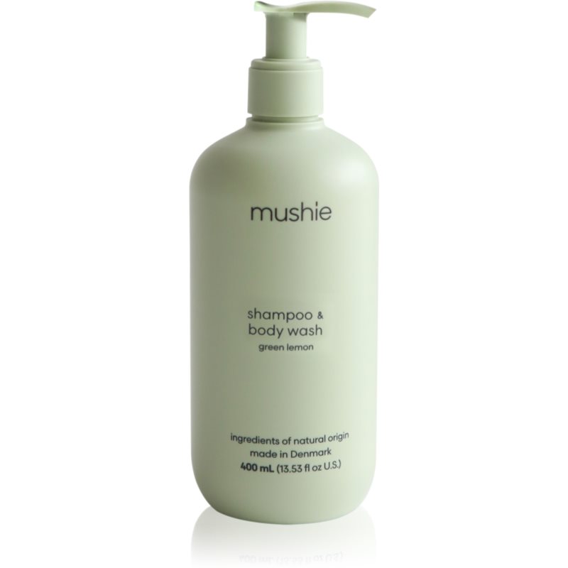 Mushie Organic Baby Duschgel & Shampoo 2 in 1 für Kinder Green Lemon 400 ml