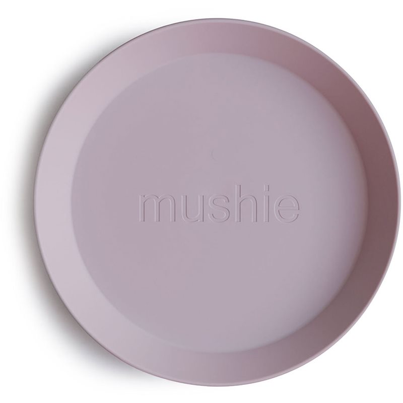 Mushie Round Dinnerware Plates tanier Soft Lilac 1 ks