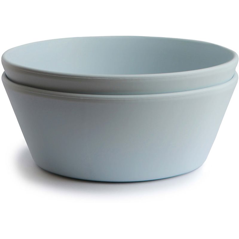 Mushie Round Dinnerware Bowl Bowl Powder Blue 2 Pc