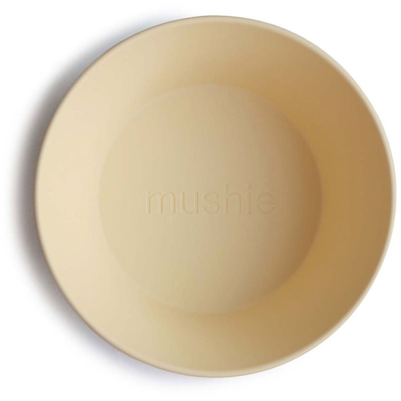Mushie Round Dinnerware Bowl Bowl Pale Daffodil 2 pc
