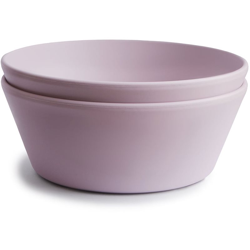 Mushie Round Dinnerware Bowl Bowl Soft Lilac 2 Pc