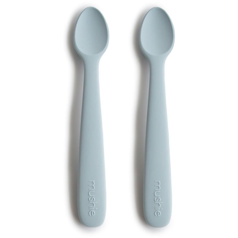 Mushie Silicone Feeding Spoons spoon Powder Blue 2 pc
