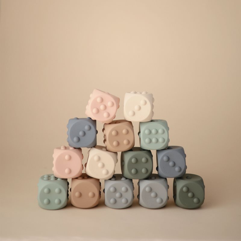 Mushie Pop-It Cubes Tradewinds/Stone 2 Pc
