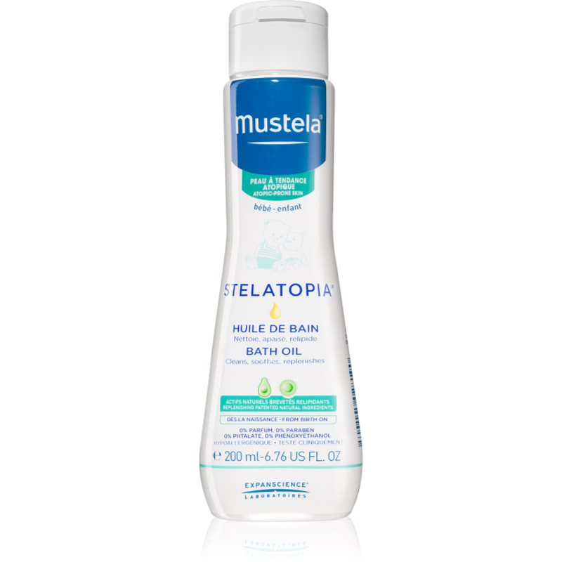 

Mustela Bébé Stelatopia заспокоююча олійка для ванни для дітей від народження