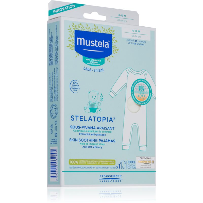 Mustela Bébé Stelatopia pyjama apaisant pour peaux atopiques 6-12 m 1 pcs unisex