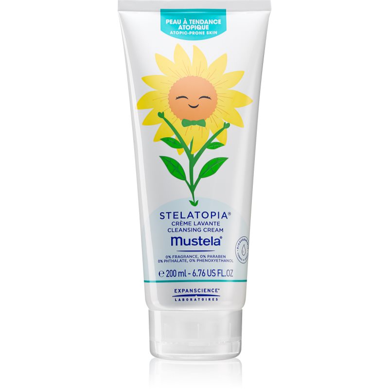 

Mustela Bébé Stelatopia ніжчий очищуючий крем для дуже сухої та чутливої, атопічної шкіри