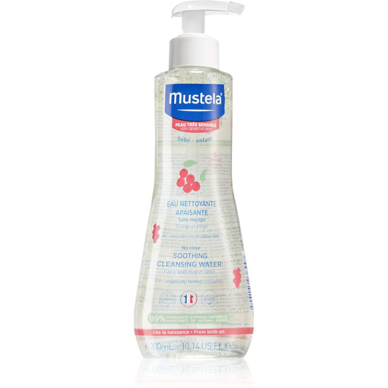 Mustela Bébé Very Sensitive Skin Rinse-free Cleansing Water For Children From Birth 300 Ml