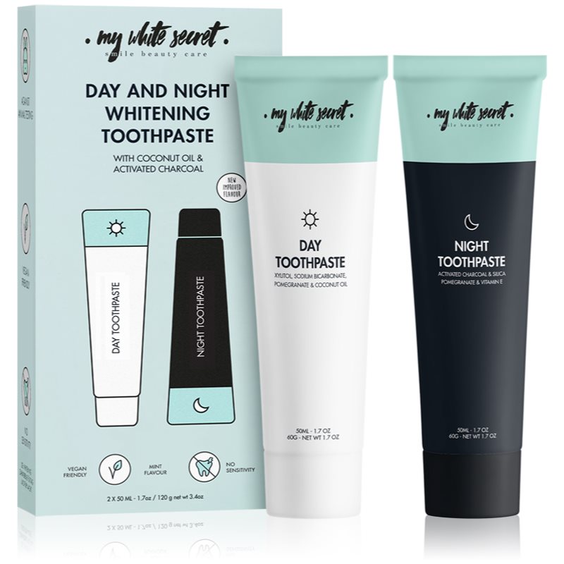 My White Secret Toothpaste Classic Mint dental care set (for pearly white teeth)
