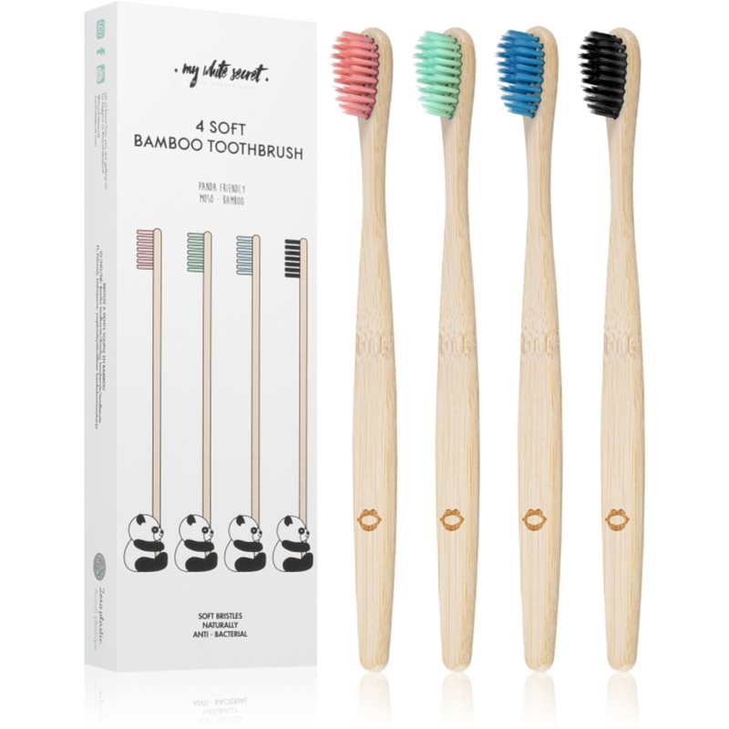 My White Secret Bamboo Toothbrush Bambus-Zahnbürste soft 4 St.