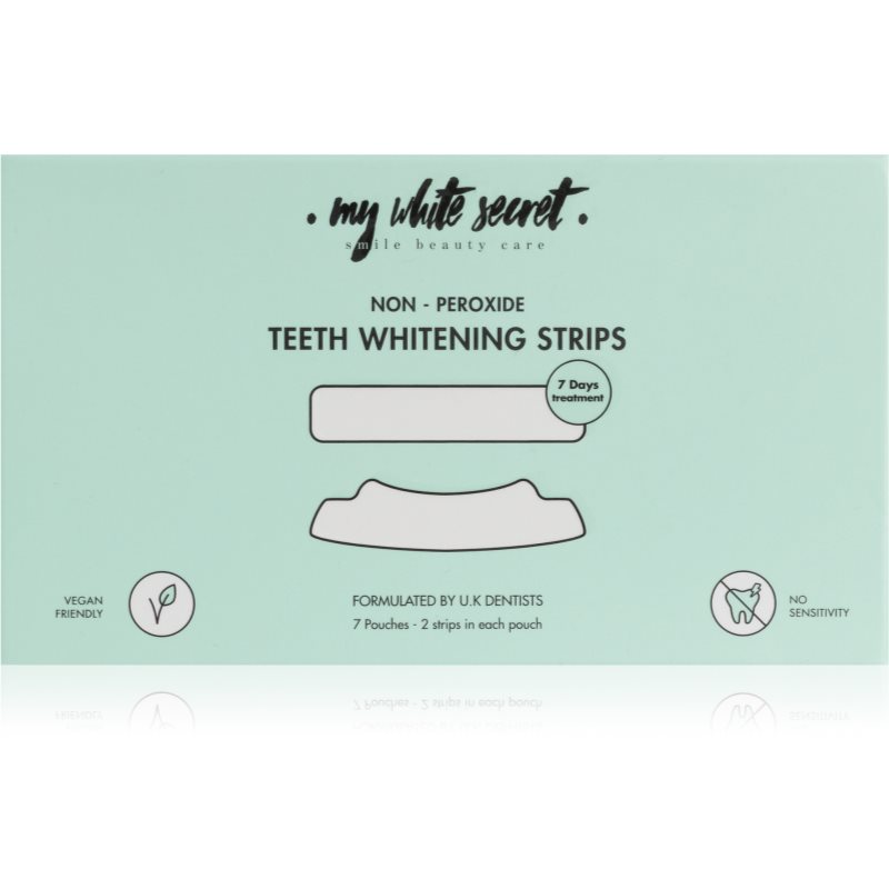 My White Secret Non - Peroxide Teeth Whitenings Strips Zahnweißer-Streifen für die Zähne 7 St.