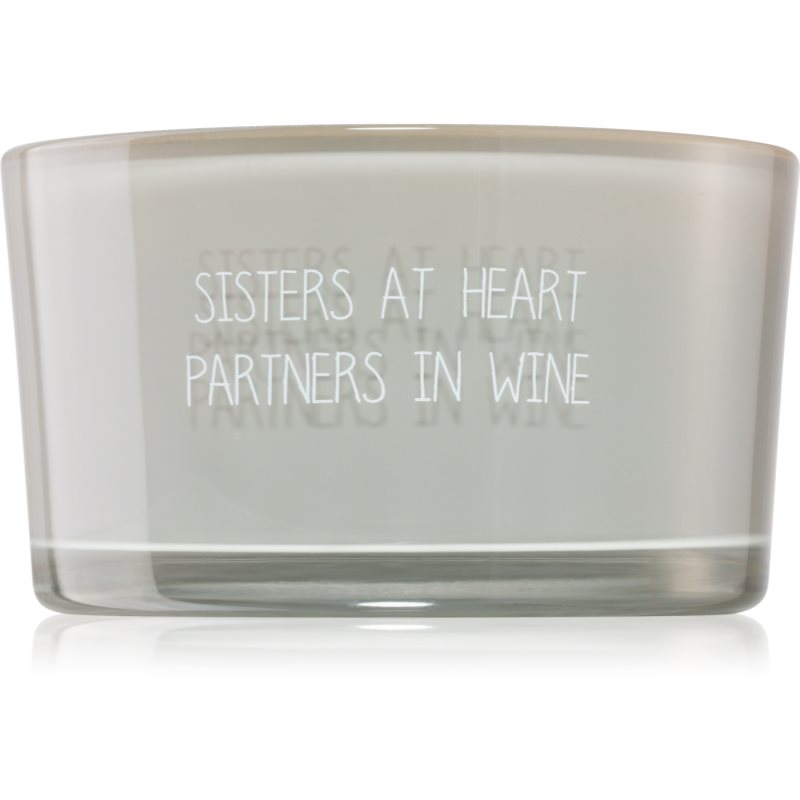 My Flame Candle With Crystal Sisters At Heart, Partners In Wine scented candle 11x6 cm
