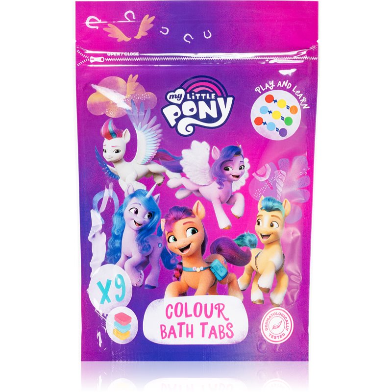 My Little Pony Colour Bath Tabs spalvotos šnypščiosios vonios tabletės 9x16 g