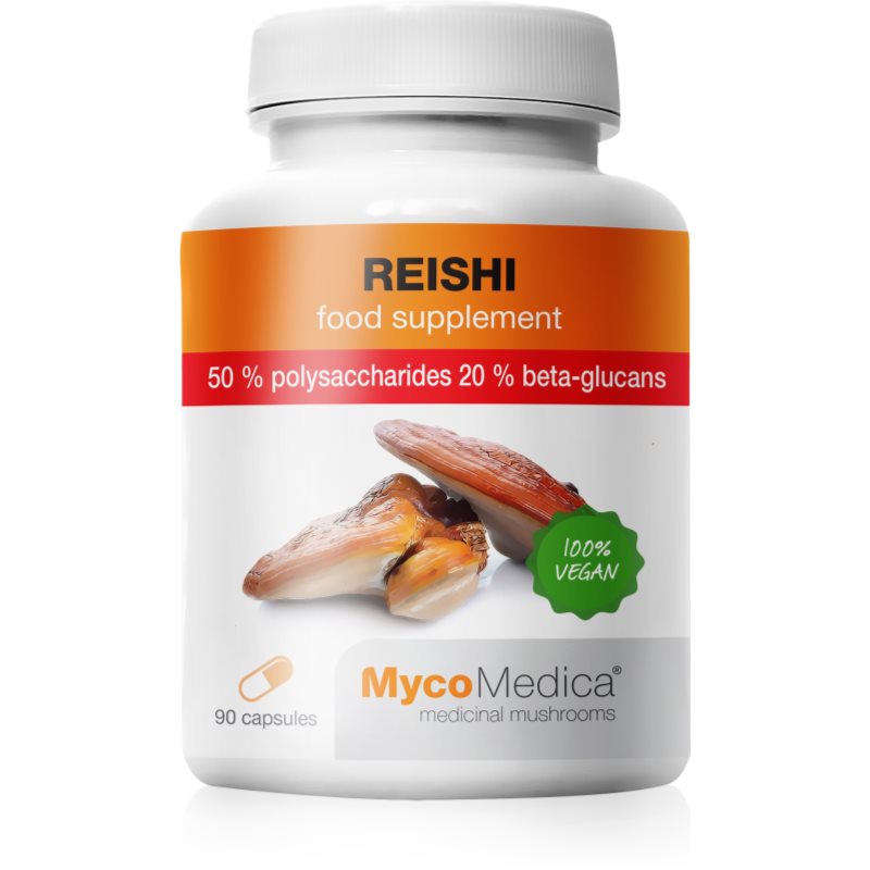MycoMedica MycoMedica Reishi 50% Polysacharides 20% Beta-glucans kapsułki na wsparcie układu odpornościowego 90 caps.