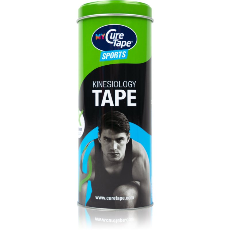 MyCureTape® Sports fixační tejpovací páska plechový box barva Lime, Black, Blue 3x2.5 m