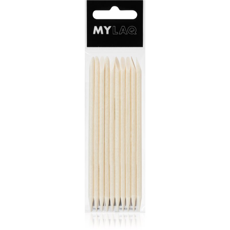 MYLAQ Wooden Sticks drievko na zatláčanie nechtovej kožičky 10 ks